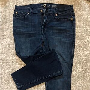 7 For All Mankind Deep Indigo Ankle Gwenevere Jeans